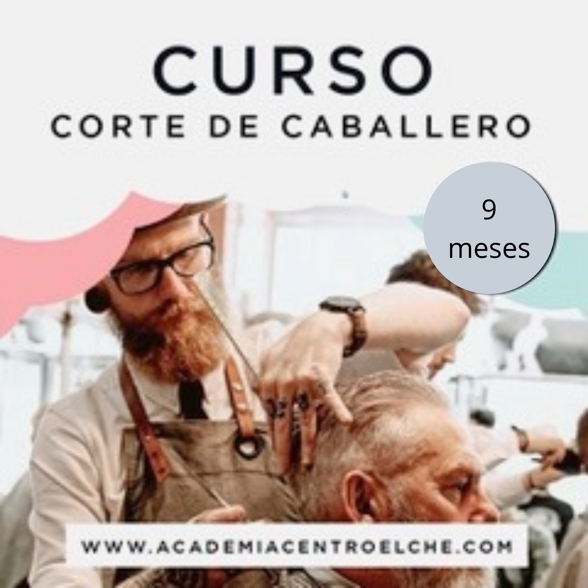 Curso corte caballero en Centro Academia de peluquería en Elche